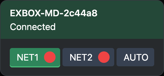 EXBOX.MD Status Popover