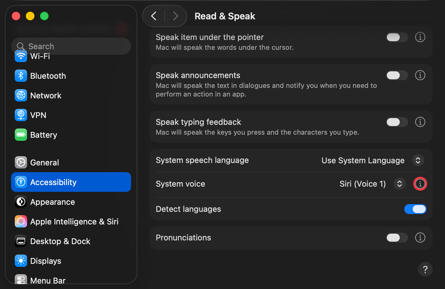 macOS Accessibility Settings