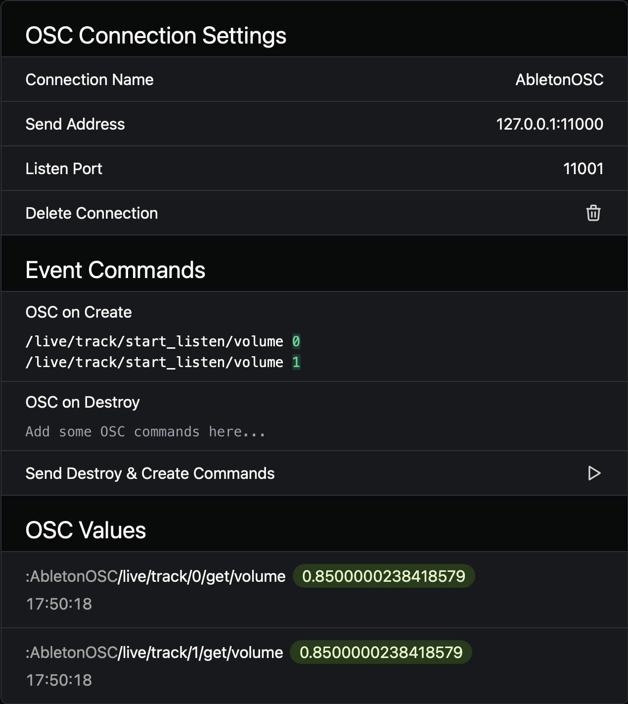 Example Connection Setup